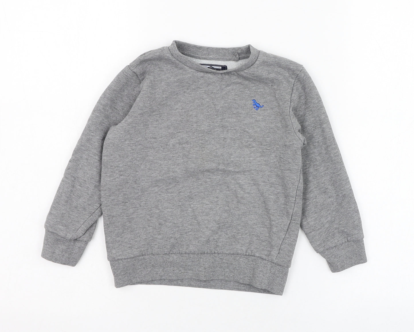 NEXT Boys Grey  Cotton Pullover Sweatshirt Size 3-4 Years  Pullover - Dinosaur