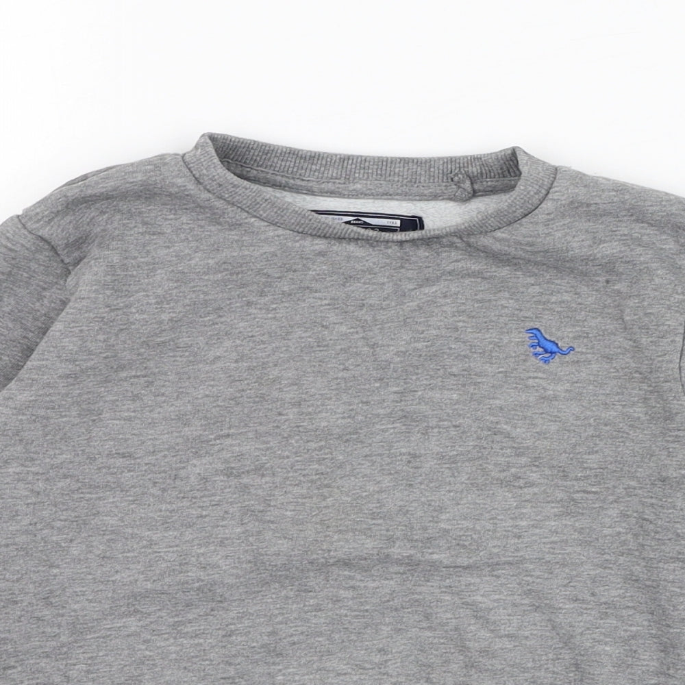 NEXT Boys Grey  Cotton Pullover Sweatshirt Size 3-4 Years  Pullover - Dinosaur