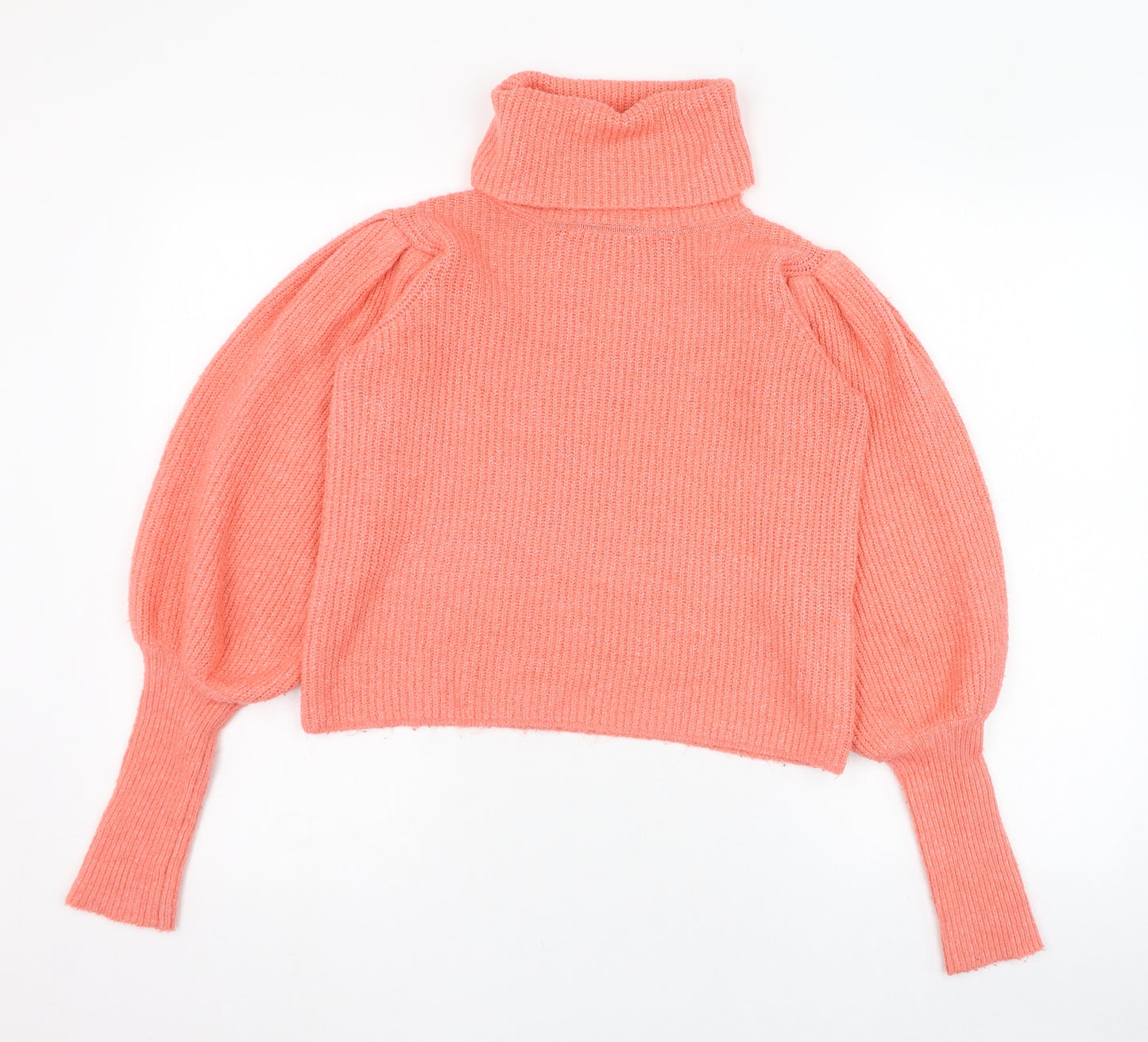 George Womens Pink Roll Neck  Acrylic Pullover Jumper Size S