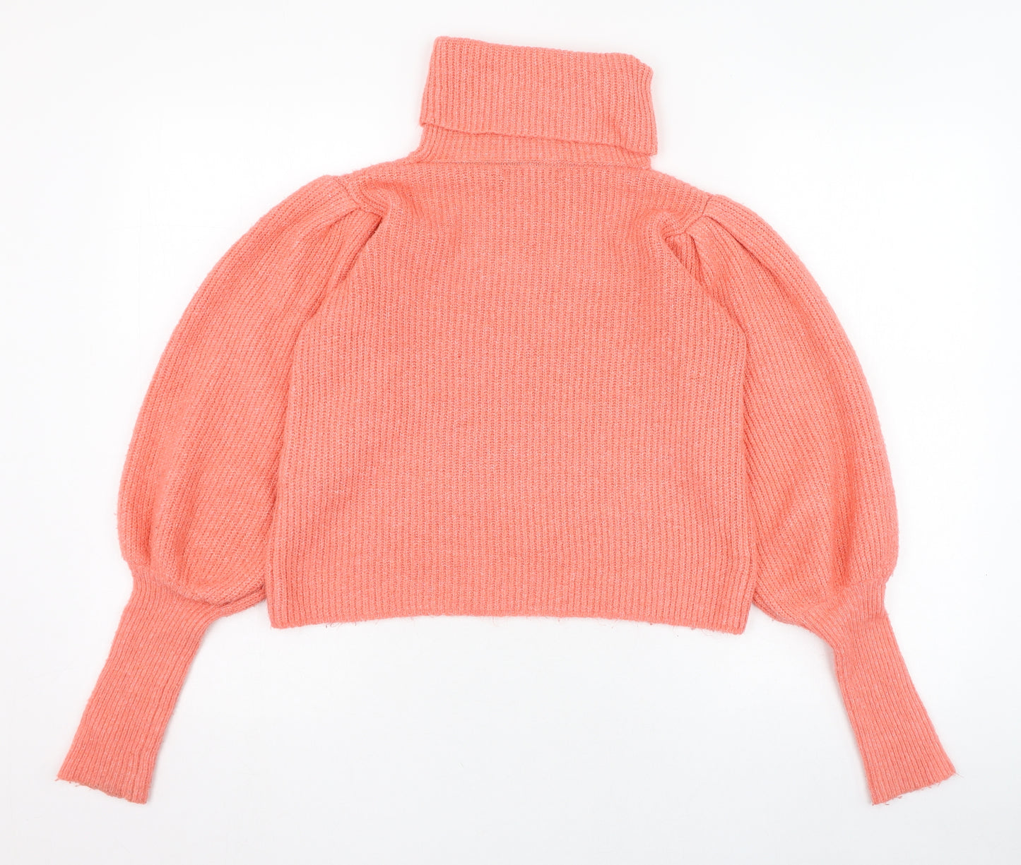 George Womens Pink Roll Neck  Acrylic Pullover Jumper Size S