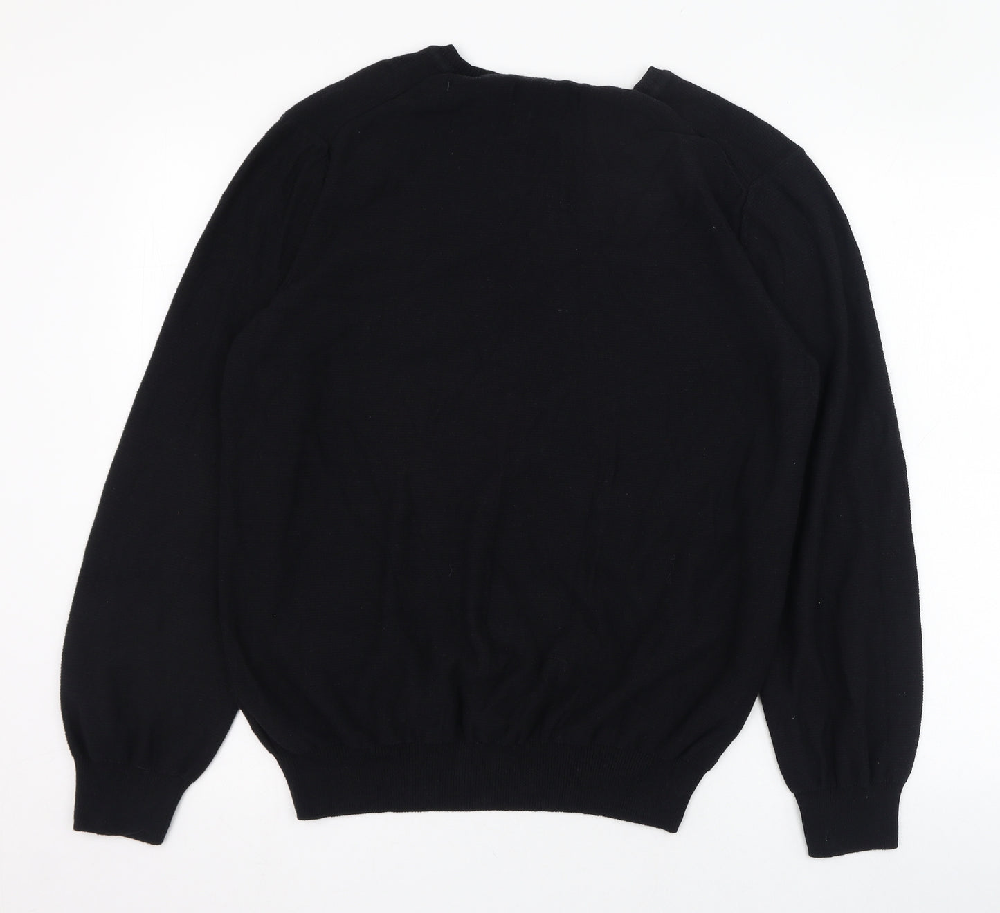 Primark Mens Black Round Neck  Cotton Pullover Jumper Size XL