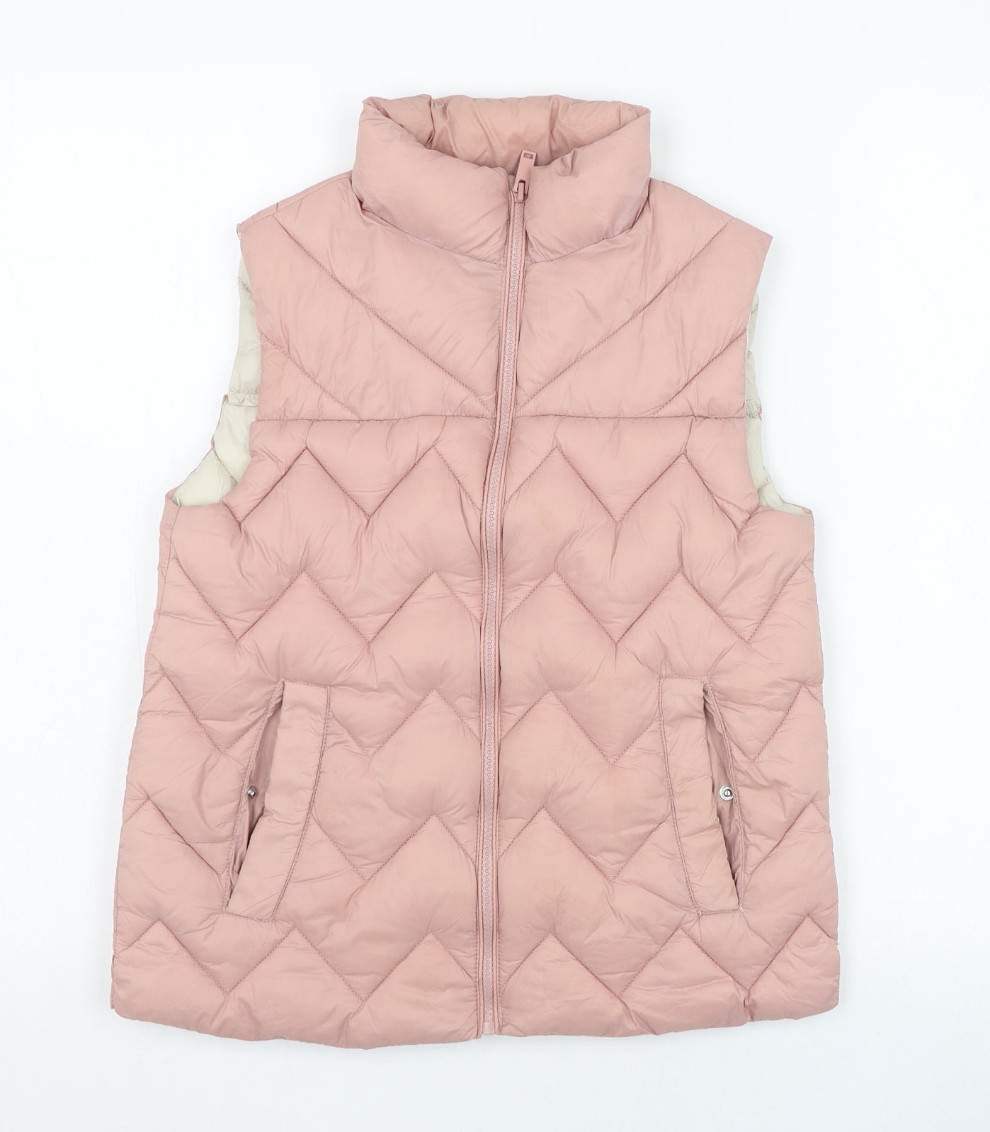 Zara Girls Pink   Gilet Jacket Size 11-12 Years  Zip