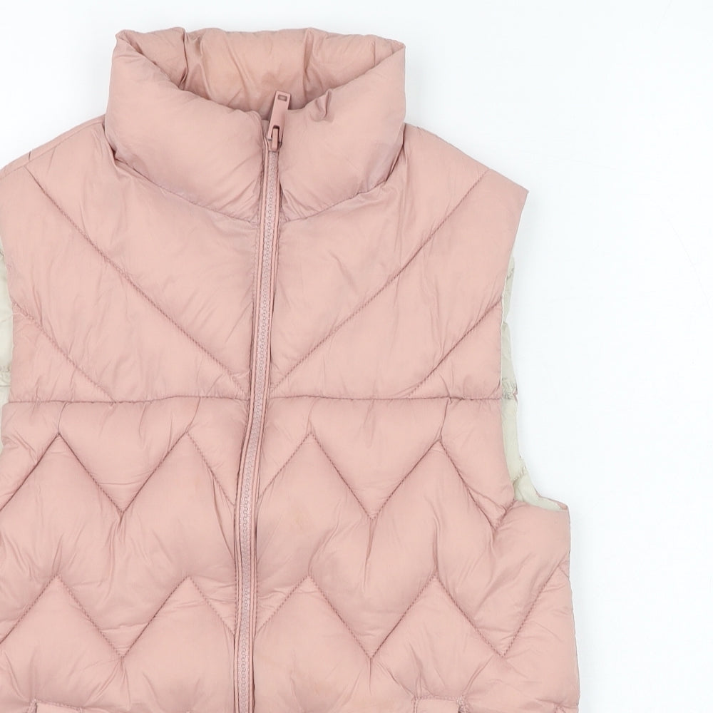 Zara Girls Pink   Gilet Jacket Size 11-12 Years  Zip
