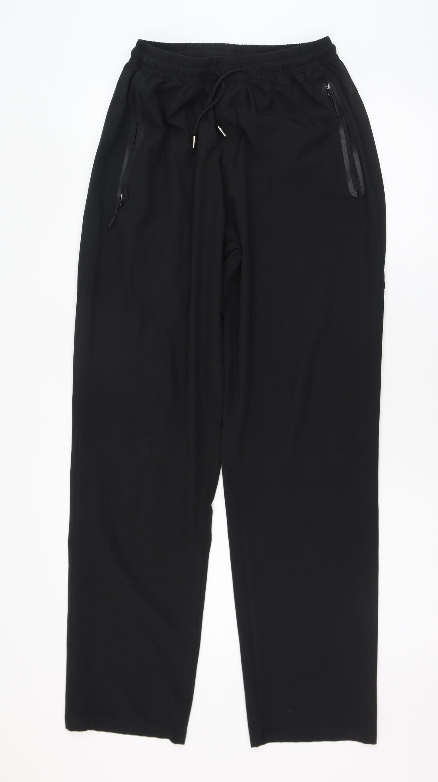 Preworn Mens Black  Polyester Jogger Trousers Size 34 L30 in Regular