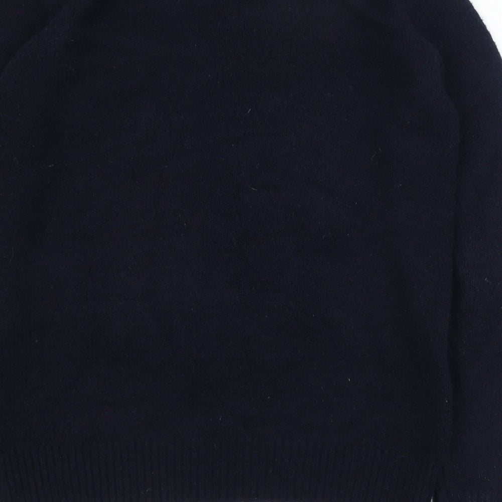 George Womens Blue Round Neck  Acrylic Pullover Jumper Size S   - Christmas