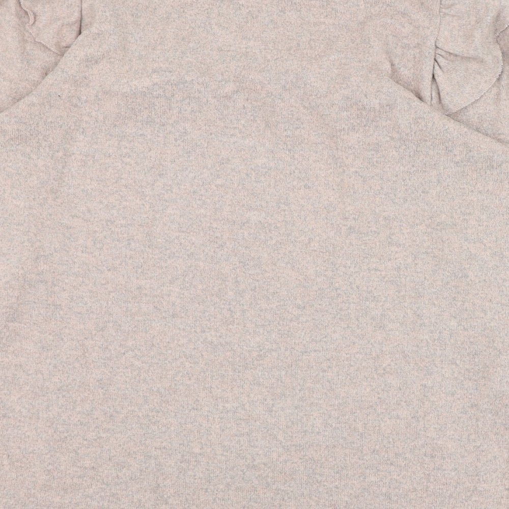 George Womens Pink Round Neck  Viscose Pullover Jumper Size S