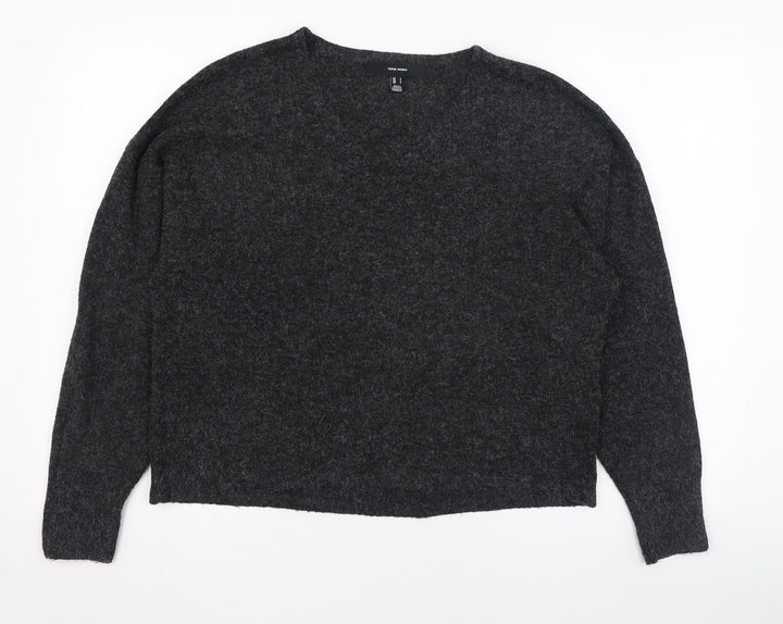 Vera Moda Womens Black V-Neck  Polyester Pullover Jumper Size S