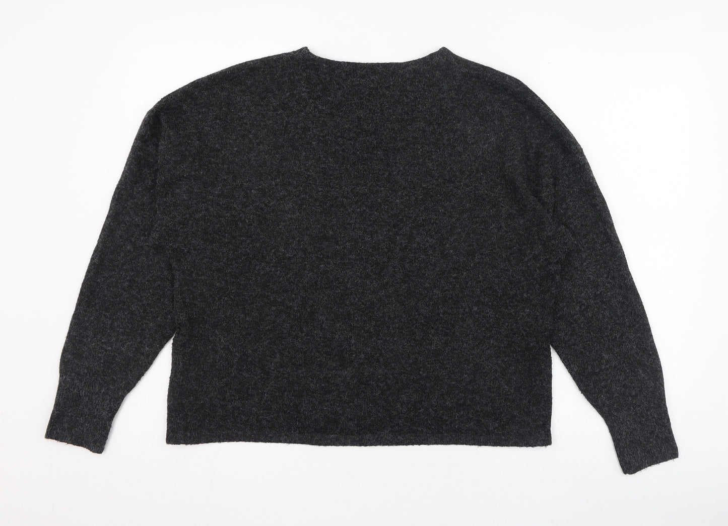 Vera Moda Womens Black V-Neck  Polyester Pullover Jumper Size S