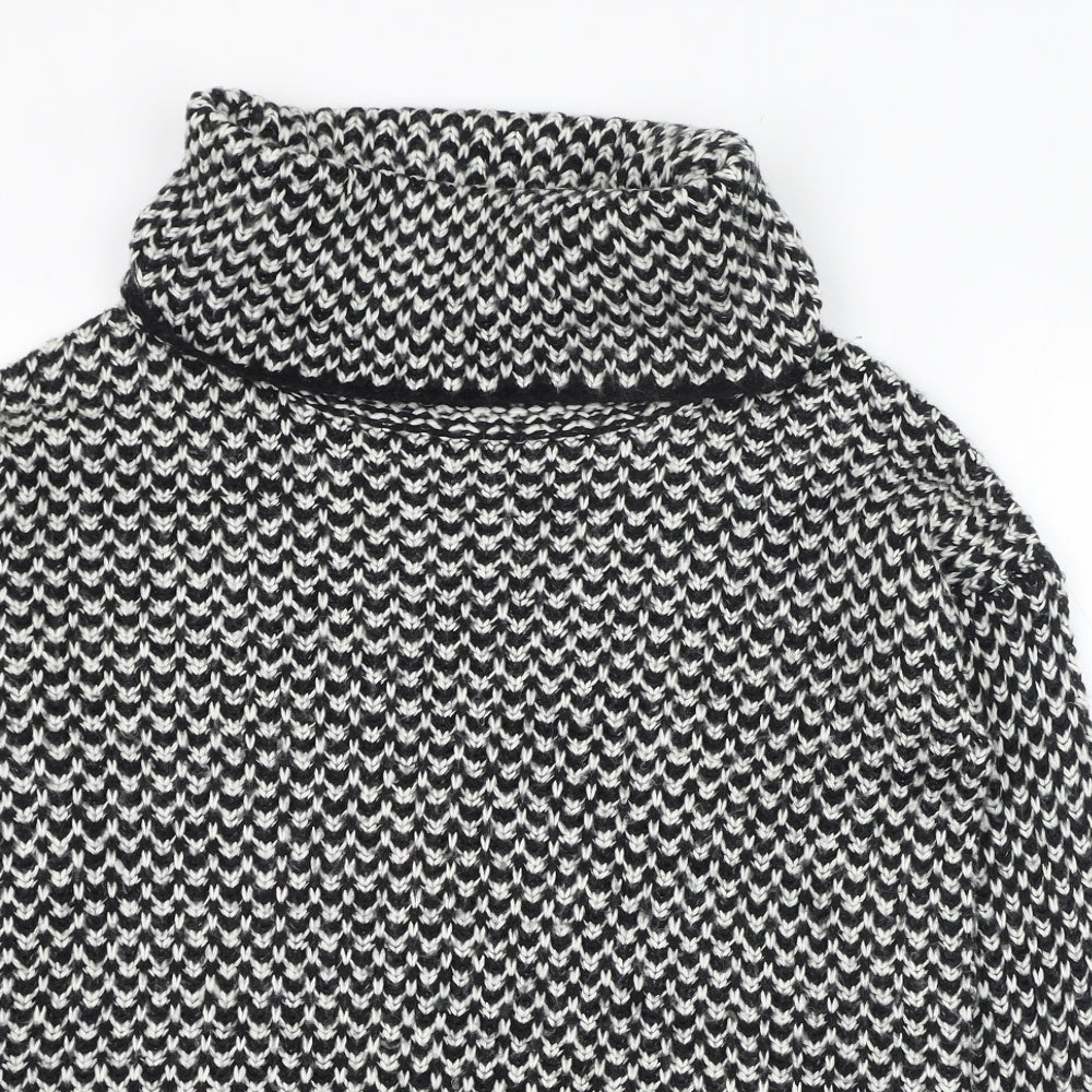 New Look Womens Black Roll Neck  Acrylic Pullover Jumper Size M