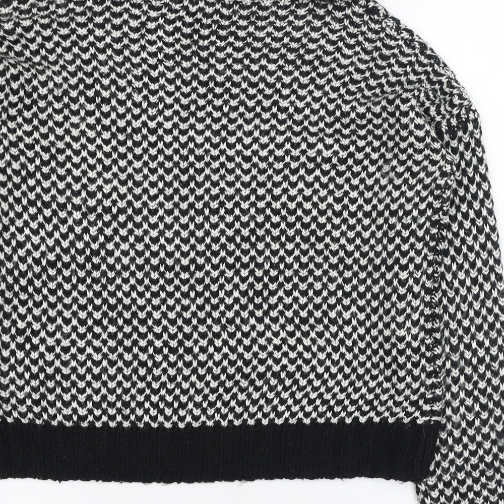 New Look Womens Black Roll Neck  Acrylic Pullover Jumper Size M