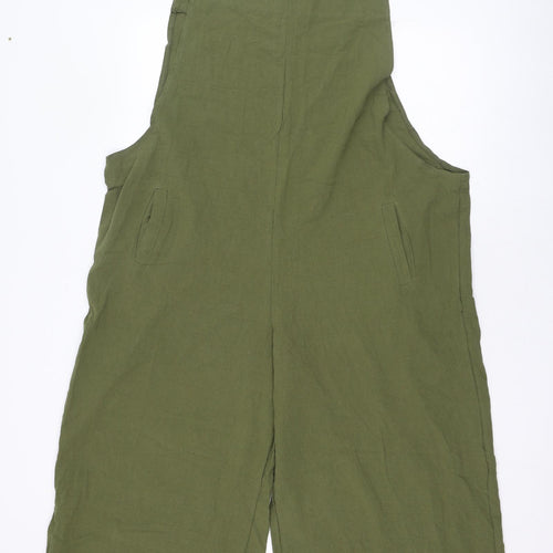 Preworn Womens Green  Polyester Dungaree One-Piece Size 3XL L19 in Pullover