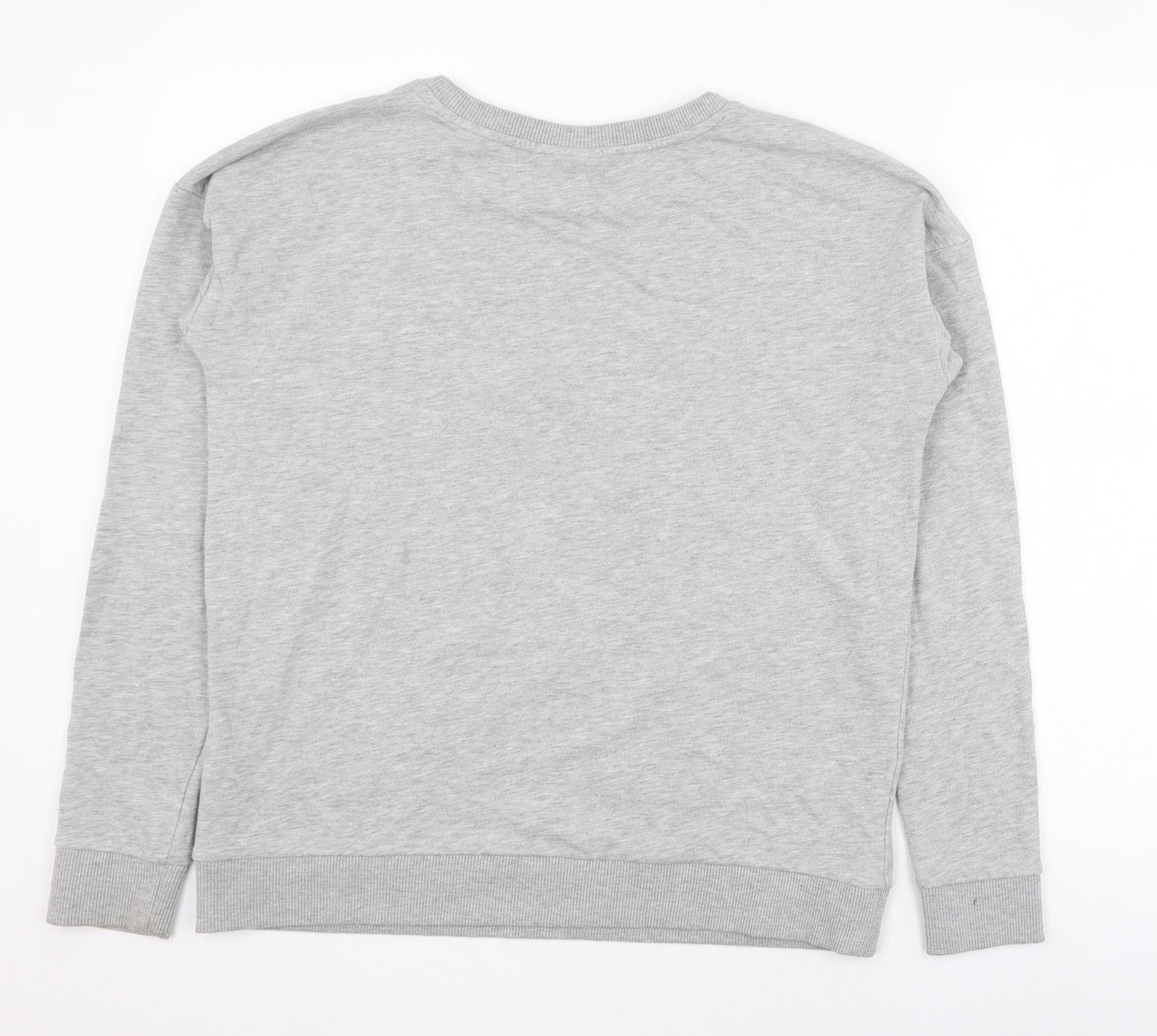 NEXT Womens Grey  Cotton Pullover Sweatshirt Size 12  Pullover - Christmas, Gingerbread Man