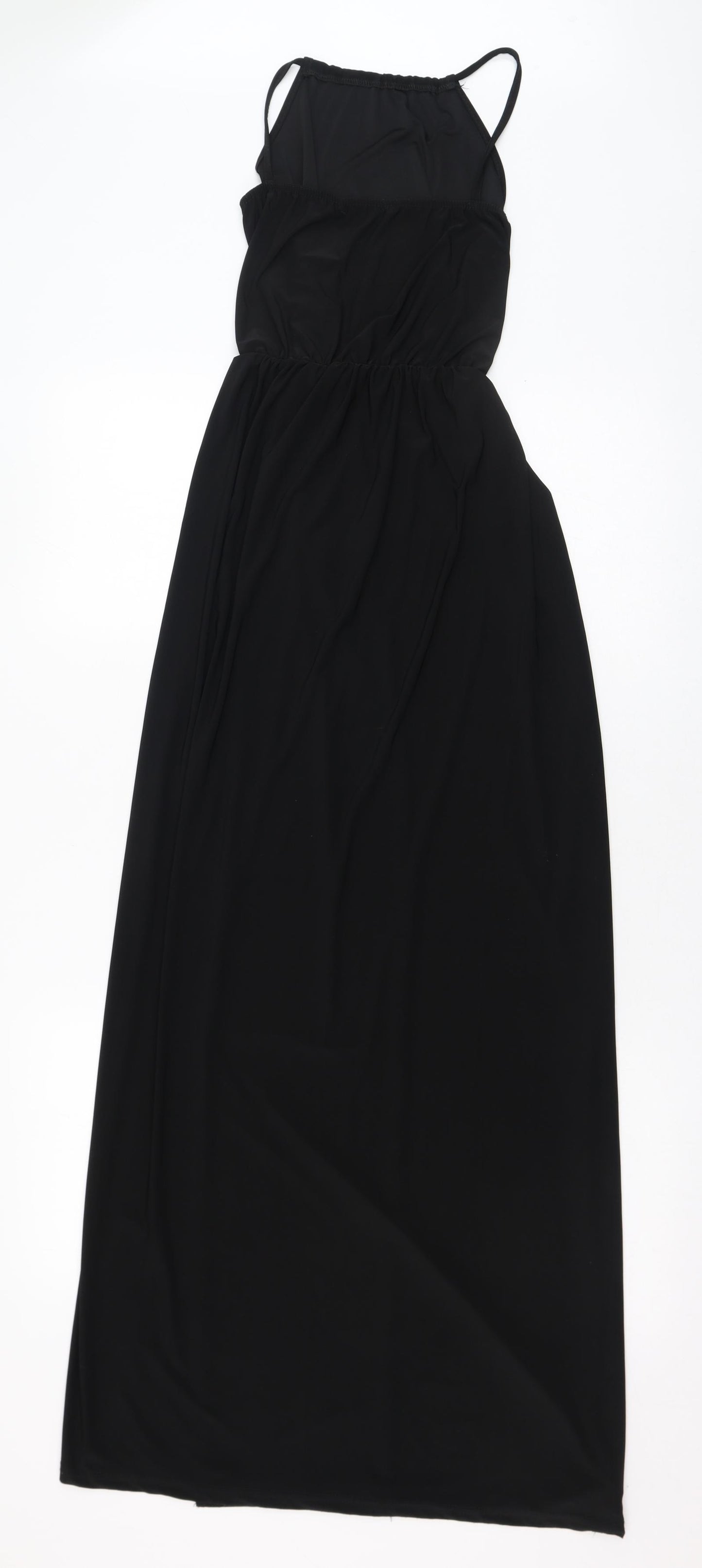 Boohoo Womens Black  Polyester Maxi  Size 8  Square Neck Pullover