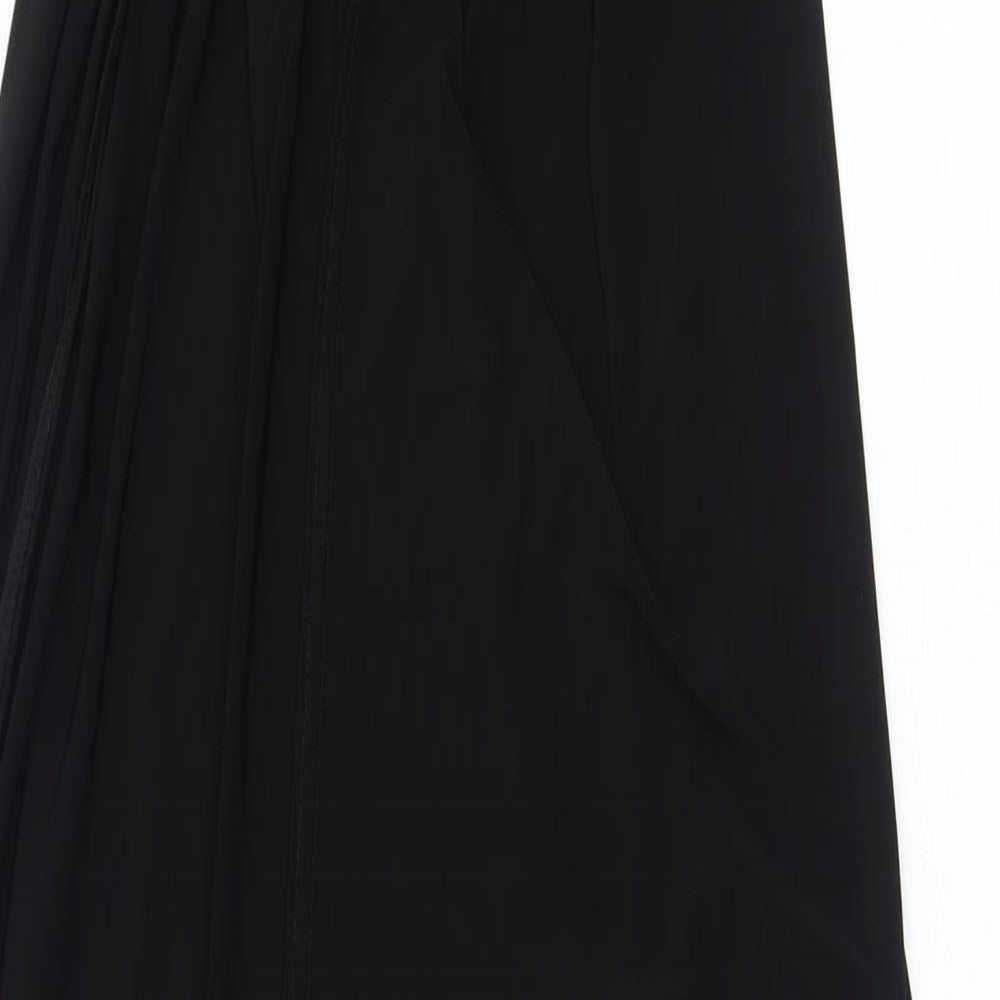 Boohoo Womens Black  Polyester Maxi  Size 8  Square Neck Pullover