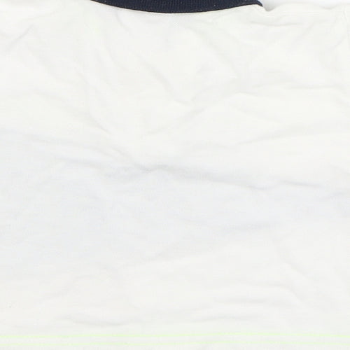Whoopi Boys White  Polyester Basic T-Shirt Size 6-9 Months Collared Pullover