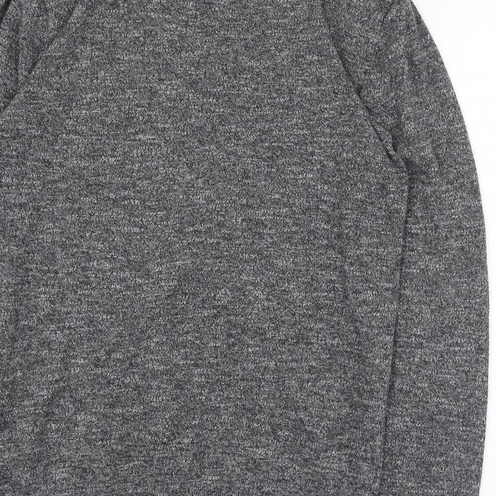 NEXT Mens Grey Mock Neck  Cotton Pullover Jumper Size M