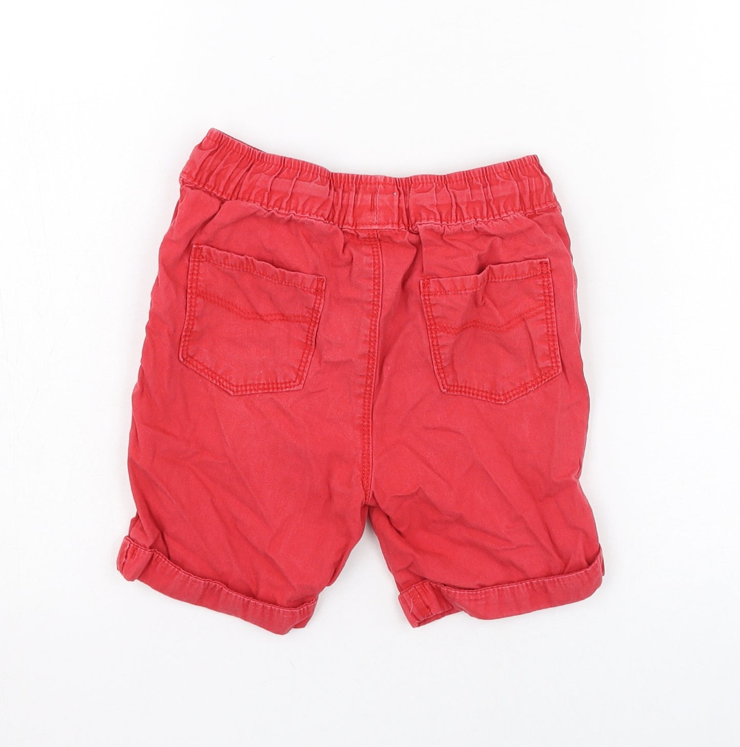 George Boys Red  Cotton Bermuda Shorts Size 3-4 Years  Regular