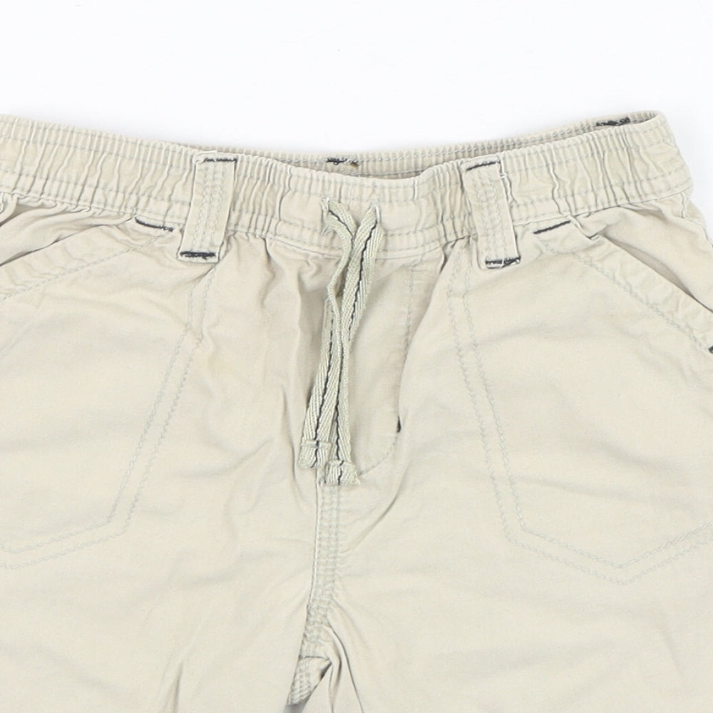 Rebel Boys Beige  Cotton Bermuda Shorts Size 4-5 Years  Regular