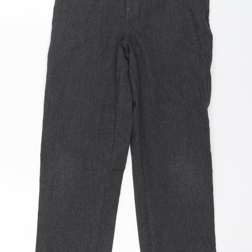 George Boys Grey  Polyester Dress Pants Trousers Size 7-8 Years  Regular Zip