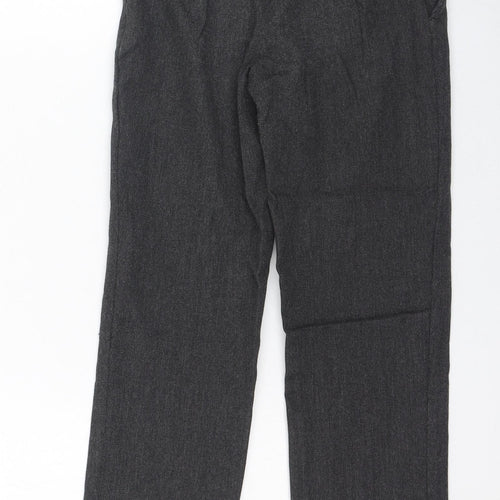 George Boys Grey  Polyester Dress Pants Trousers Size 7-8 Years  Regular Zip