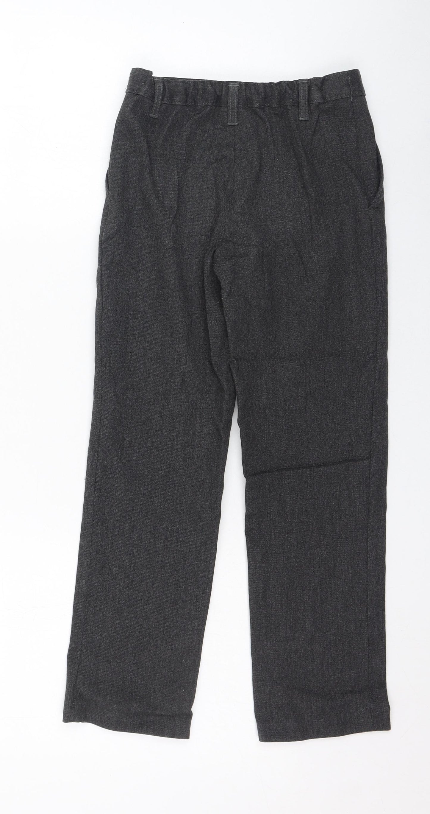 George Boys Grey  Polyester Dress Pants Trousers Size 7-8 Years  Regular Zip