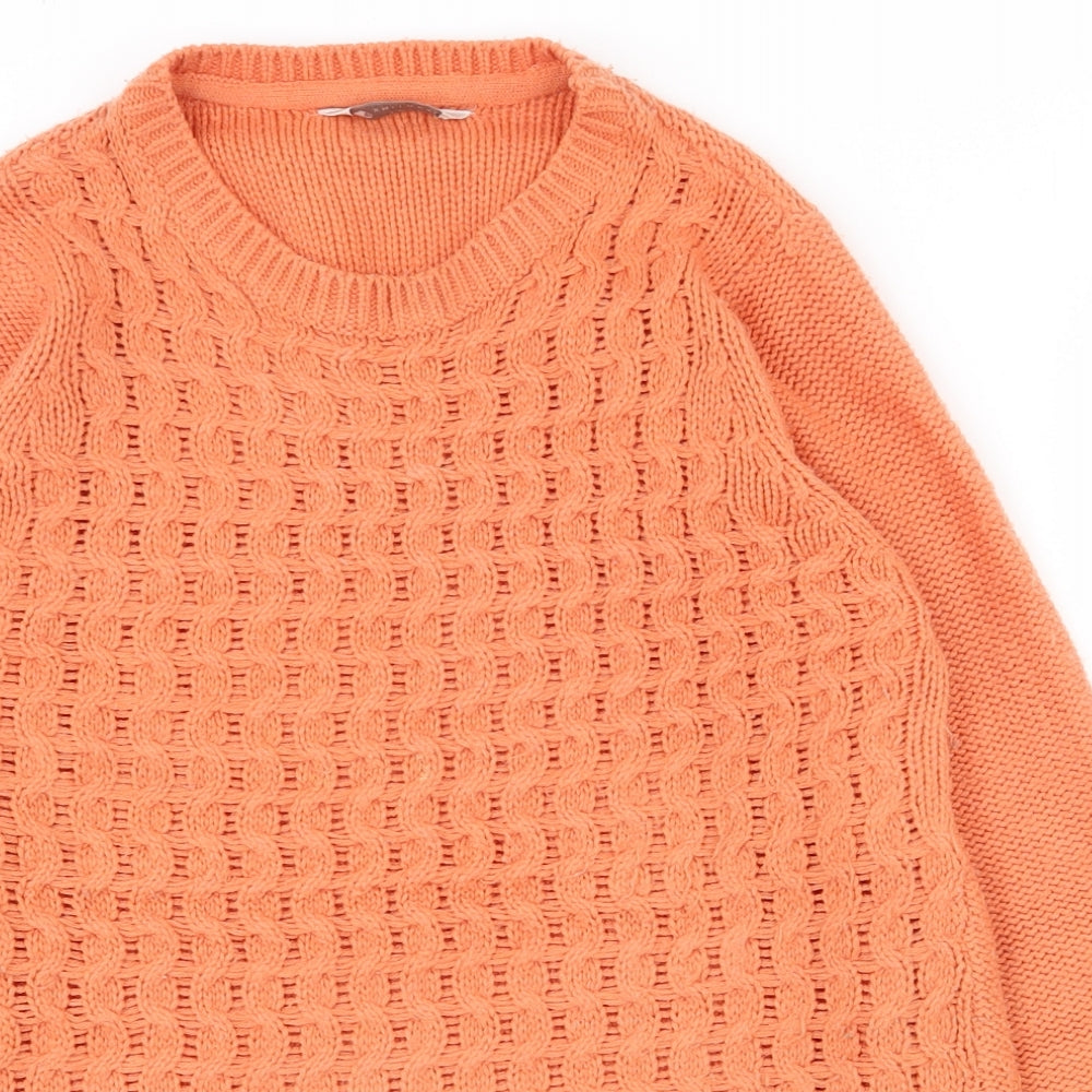 BHS Womens Multicoloured Round Neck  Acrylic Pullover Jumper Size 10