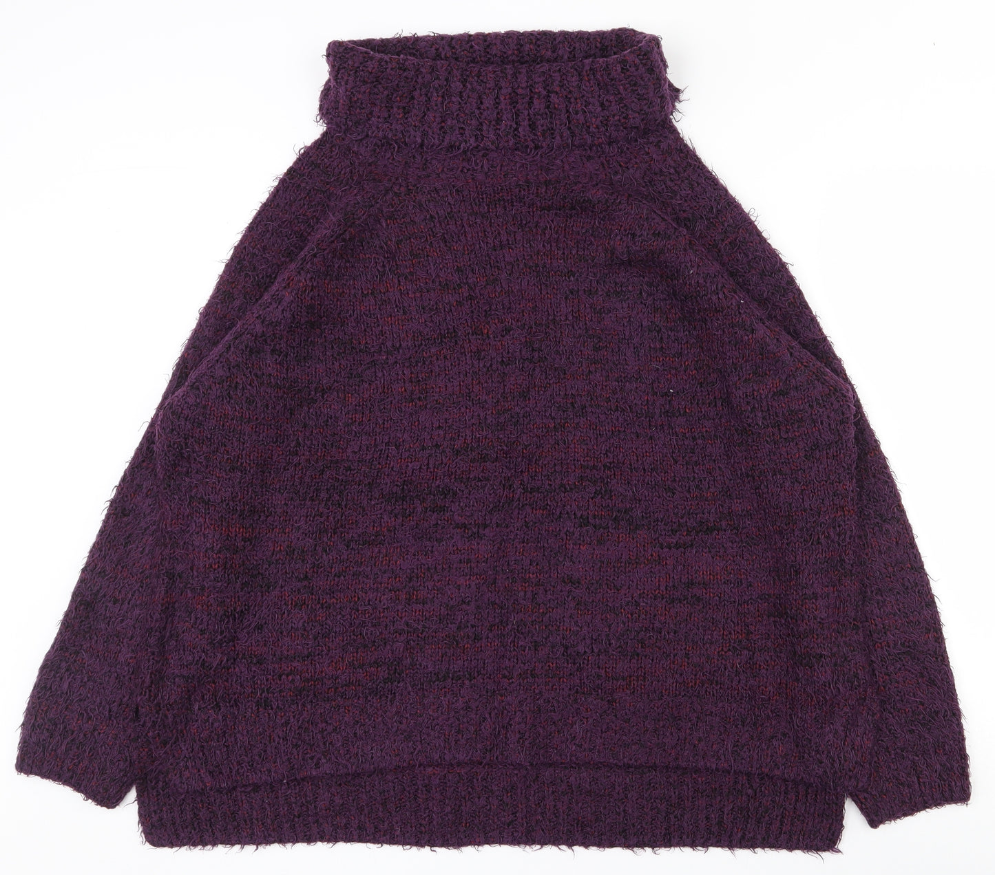 TU Womens Purple Roll Neck  Acrylic Pullover Jumper Size 22