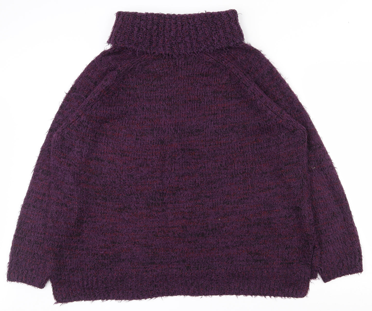 TU Womens Purple Roll Neck  Acrylic Pullover Jumper Size 22