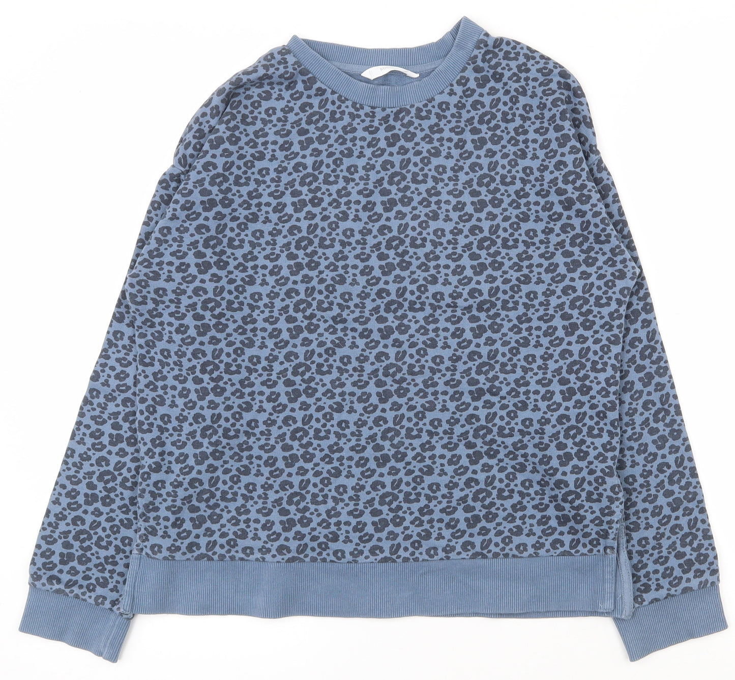 MNG Girls Blue Animal Print Polyester Pullover Sweatshirt Size 13-14 Years  Pullover