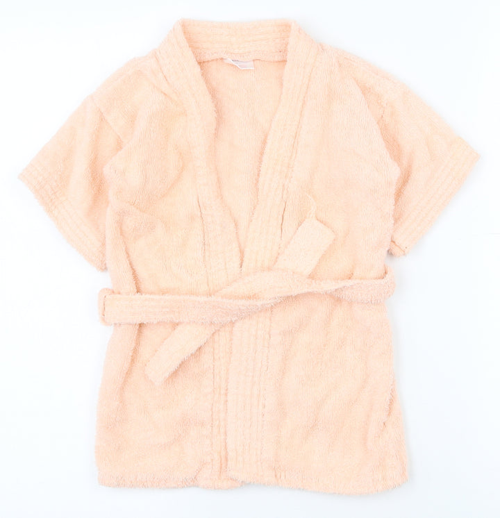 Dinah Girls Pink Cotton Top Robe Size 2-3 Years Tie - 2-4y towel robe