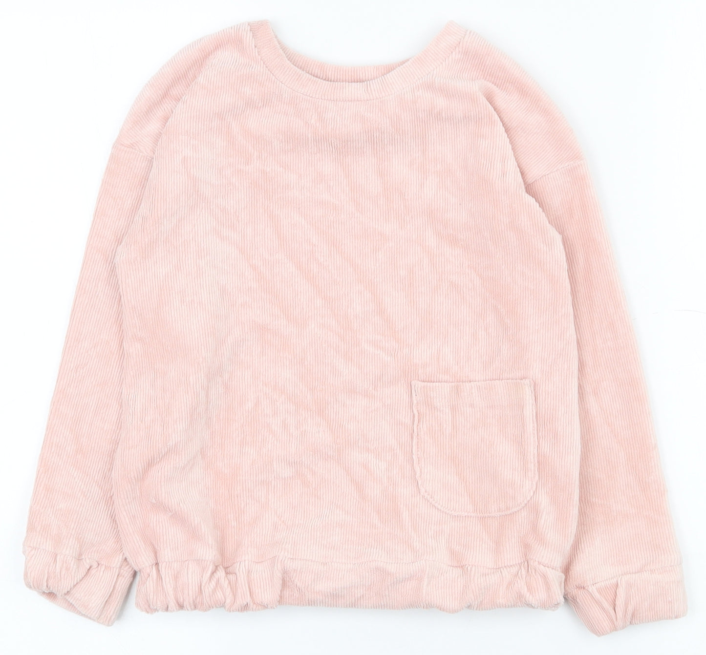George Girls Pink  Cotton Pullover Sweatshirt Size 5-6 Years  Magnetic