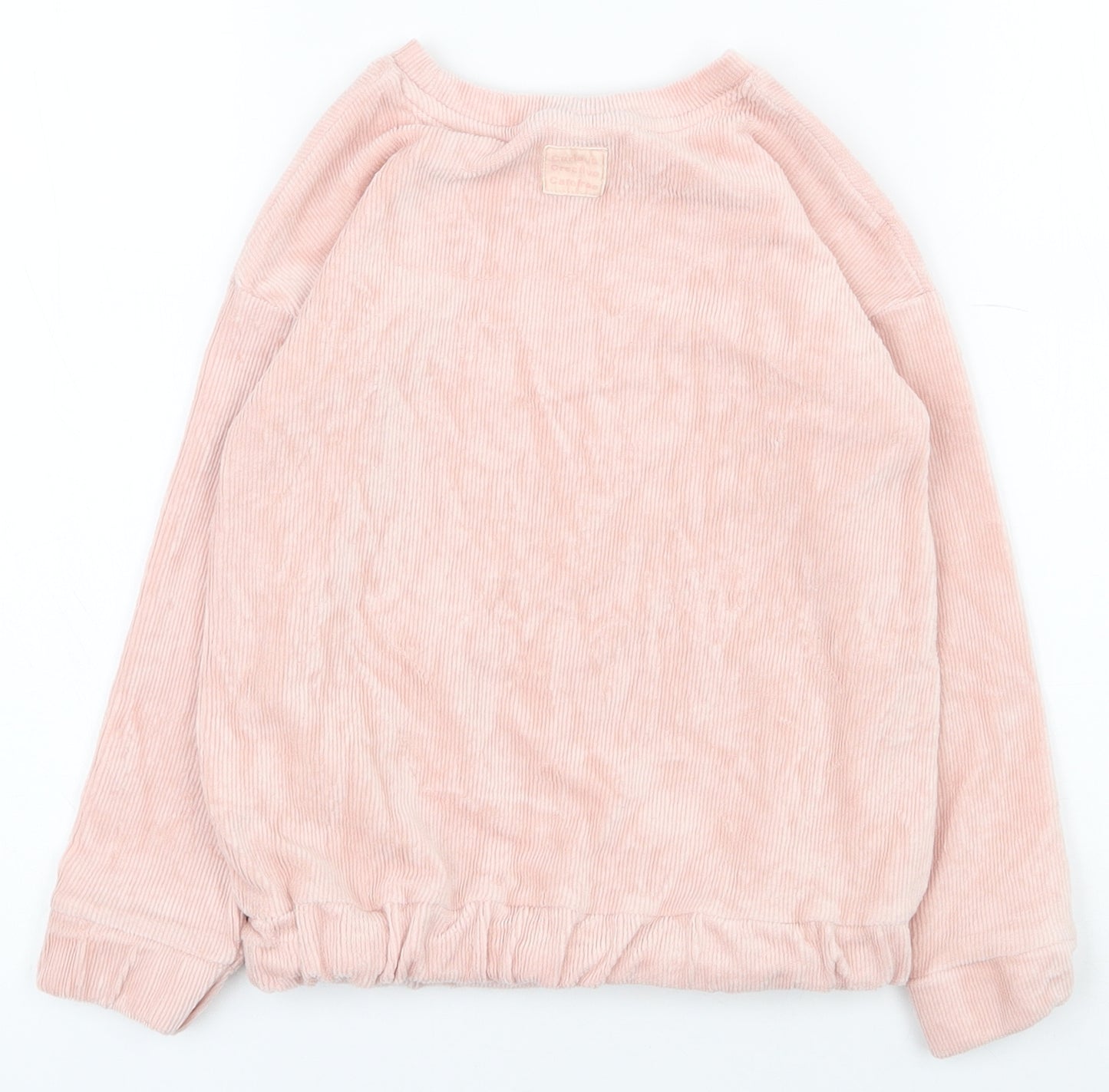 George Girls Pink  Cotton Pullover Sweatshirt Size 5-6 Years  Magnetic