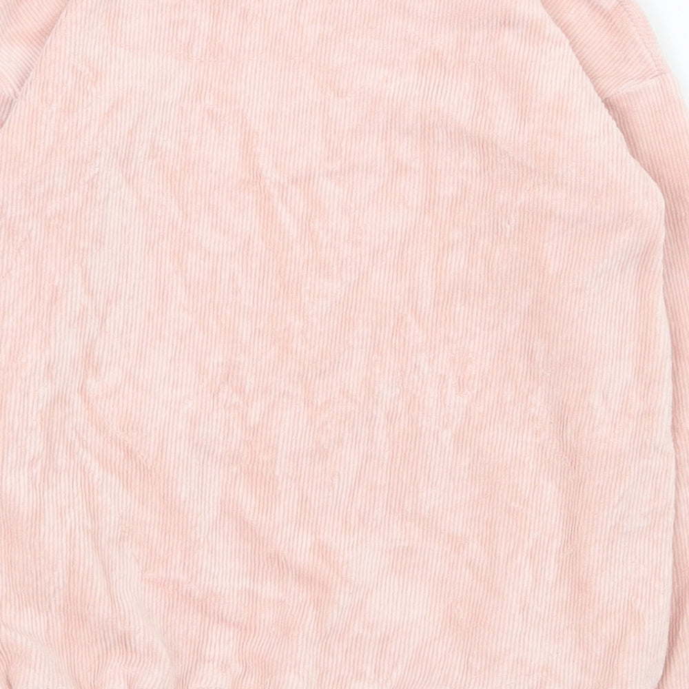 George Girls Pink  Cotton Pullover Sweatshirt Size 5-6 Years  Magnetic