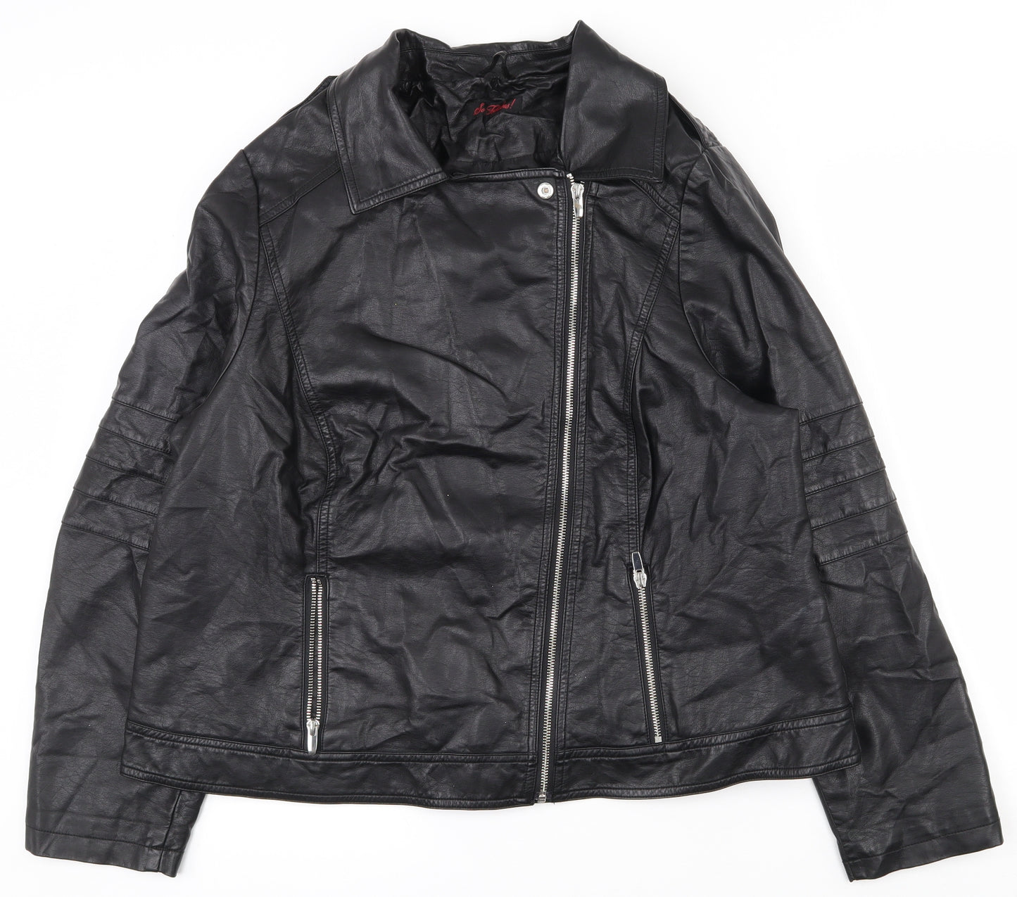 So Fabulous Womens Black   Jacket Coatigan Size 24  Zip