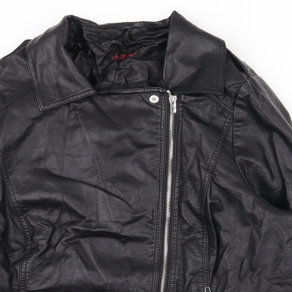 So Fabulous Womens Black   Jacket Coatigan Size 24  Zip