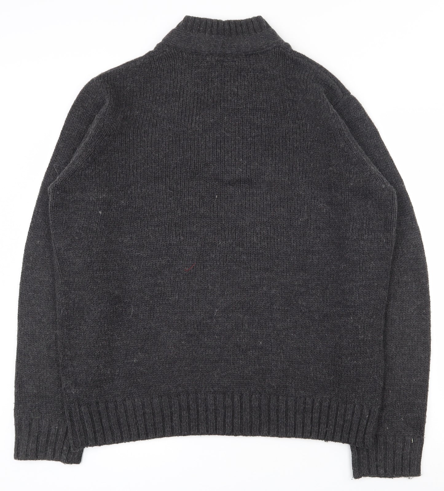 Kensington Mens Grey Collared  Acrylic Pullover Jumper Size 2XL