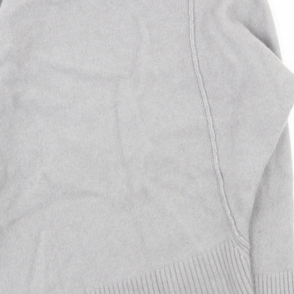 AllSaints Womens Grey Roll Neck  Wool Pullover Jumper Size S   - Aysemmetric