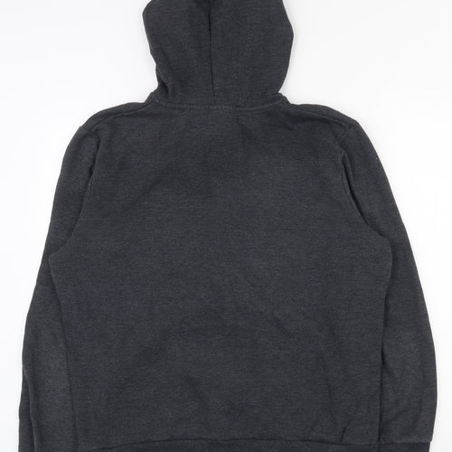Topman Mens Grey  Cotton Full Zip Hoodie Size L