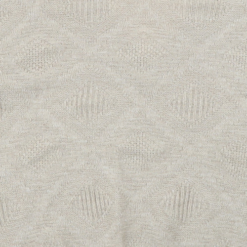 Marks and Spencer Mens Beige V-Neck  Acrylic Pullover Jumper Size M