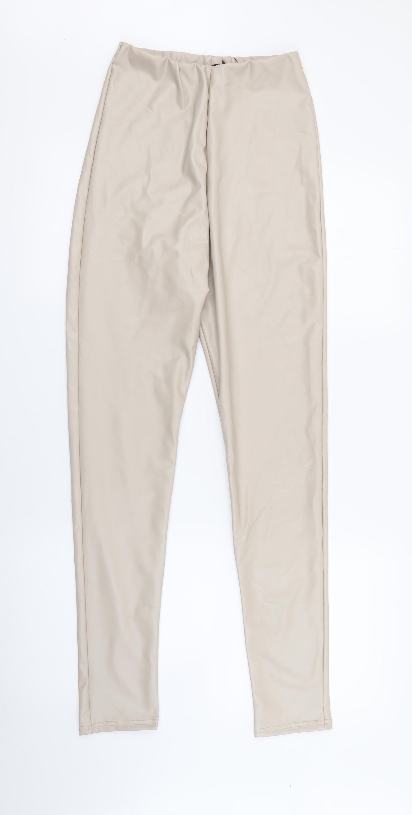 Boohoo Womens Beige  Polyester Jegging Leggings Size 8 L29 in