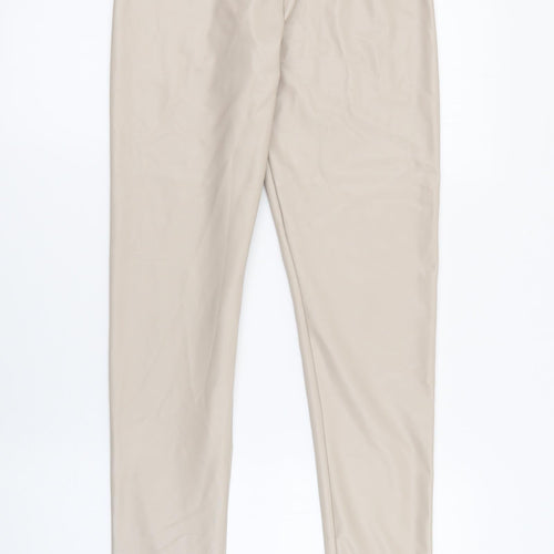 Boohoo Womens Beige  Polyester Jegging Leggings Size 8 L29 in
