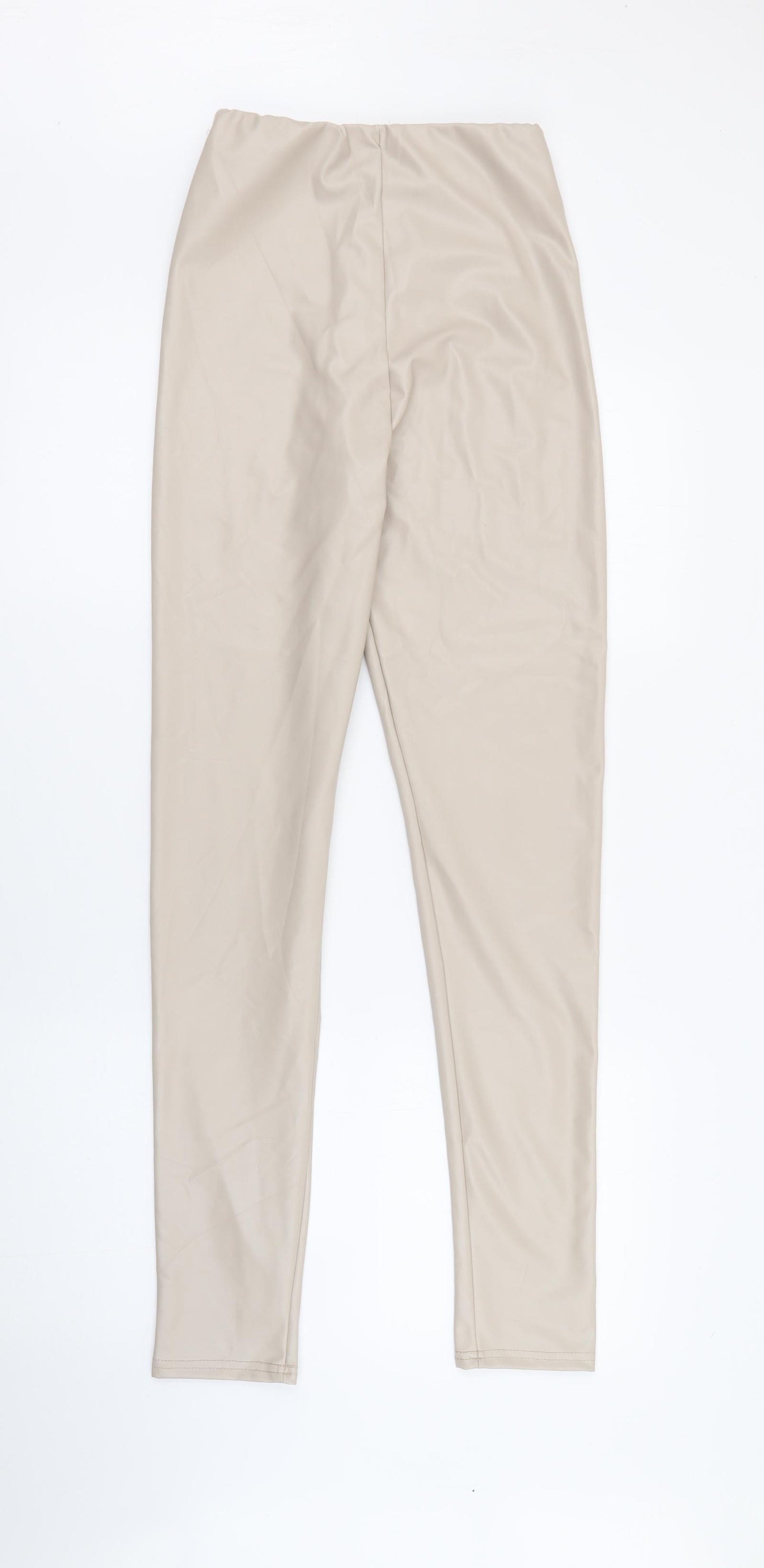 Boohoo Womens Beige  Polyester Jegging Leggings Size 8 L29 in