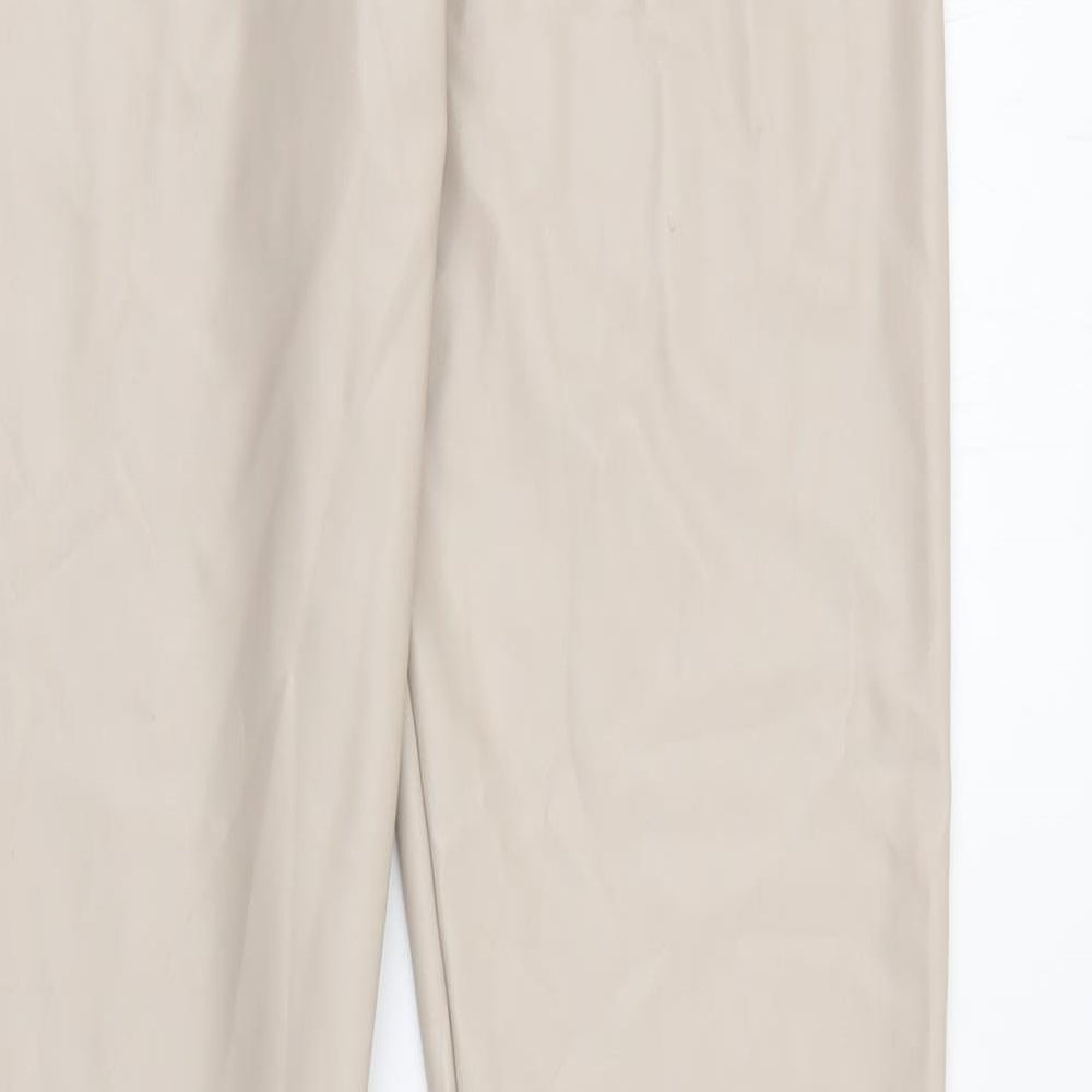 Boohoo Womens Beige  Polyester Jegging Leggings Size 8 L29 in