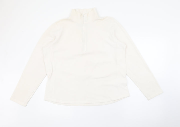 Gap Womens White High Neck Polyester Pullover Jumper Size XL