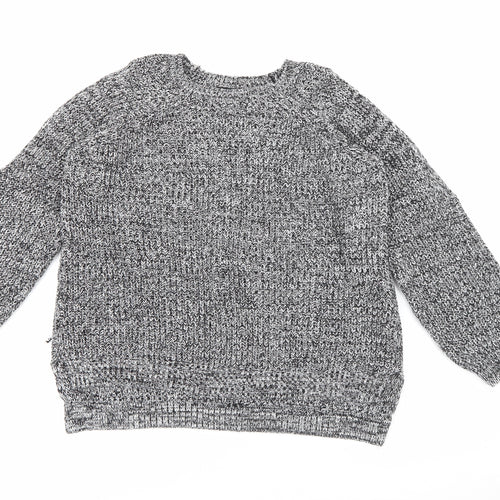 Atmosphere Womens Grey Square Neck  Cotton Pullover Jumper Size 8   - Cold Shoulder