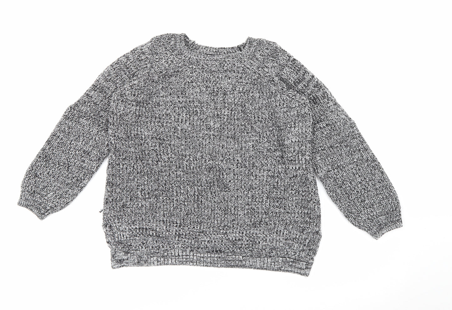 Atmosphere Womens Grey Square Neck  Cotton Pullover Jumper Size 8   - Cold Shoulder