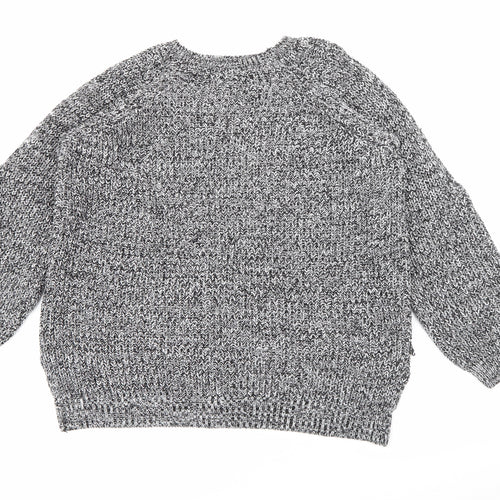 Atmosphere Womens Grey Square Neck  Cotton Pullover Jumper Size 8   - Cold Shoulder