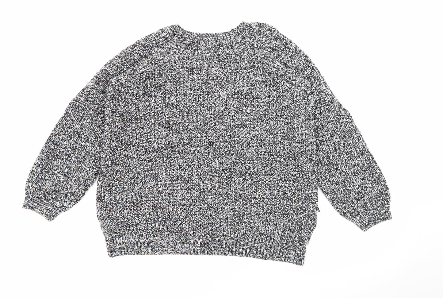 Atmosphere Womens Grey Square Neck  Cotton Pullover Jumper Size 8   - Cold Shoulder