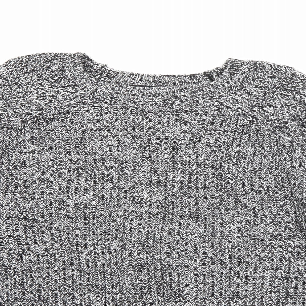Atmosphere Womens Grey Square Neck  Cotton Pullover Jumper Size 8   - Cold Shoulder