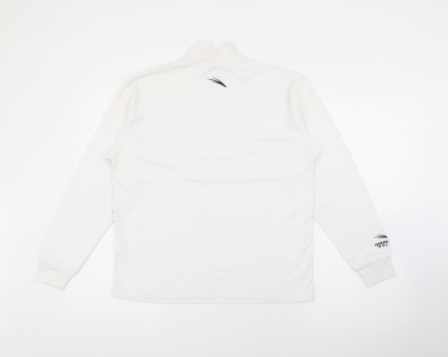 Donnay Womens White High Neck  Polyester Pullover Jumper Size XS
